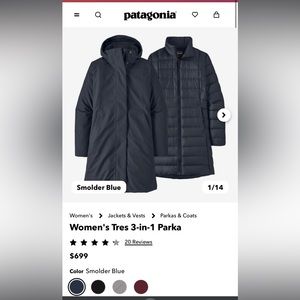Patagonia Women’s 3 in 1 Tres Parka Size M